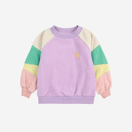 Bobo Choses Baby Lila Colour Block Terry Cloth Sweatshirt