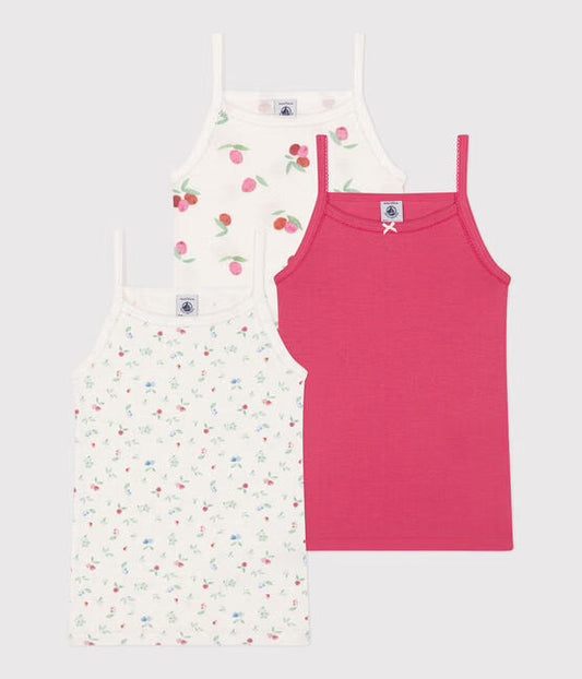 Petit Bateau Pack of 3 strappy camisoles