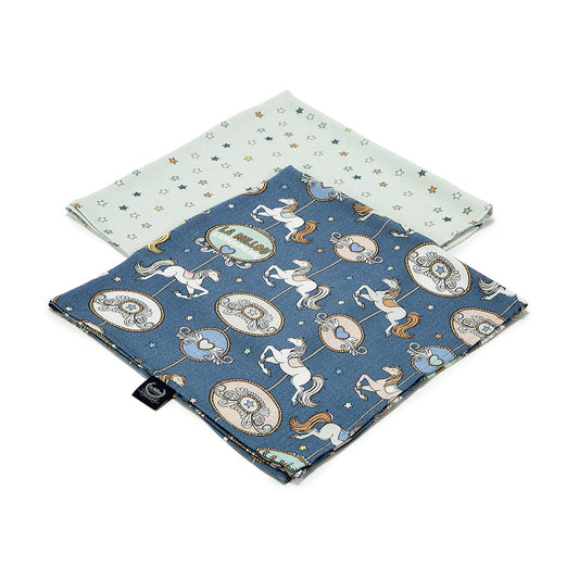 Bamboo Muslin Cloth Diaper - Lunapark by Night & Night Stars