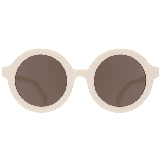 Euro Round Sweet Cream Sunglasses with Amber lens