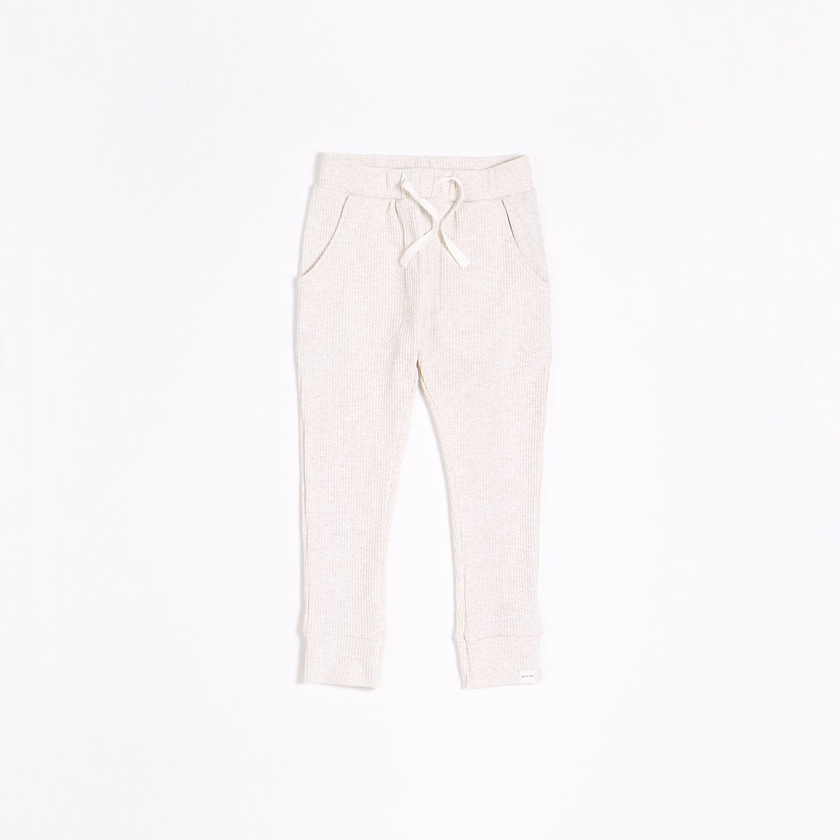 Oatmeal Modal Rib Jogger Pants