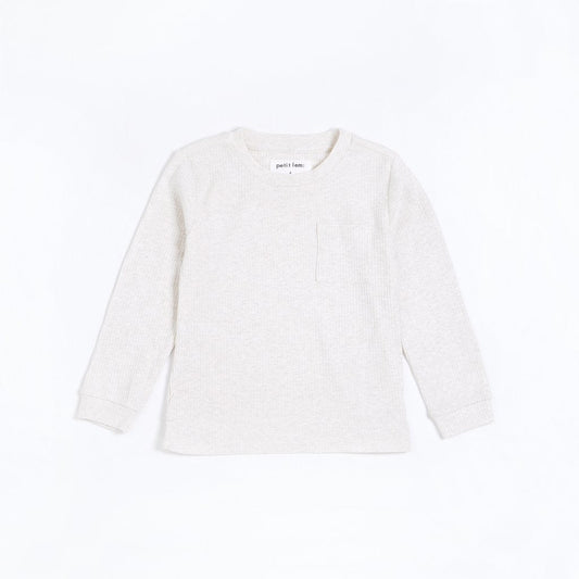 Oatmeal Modal Rib Long Sleeve T-Shirt