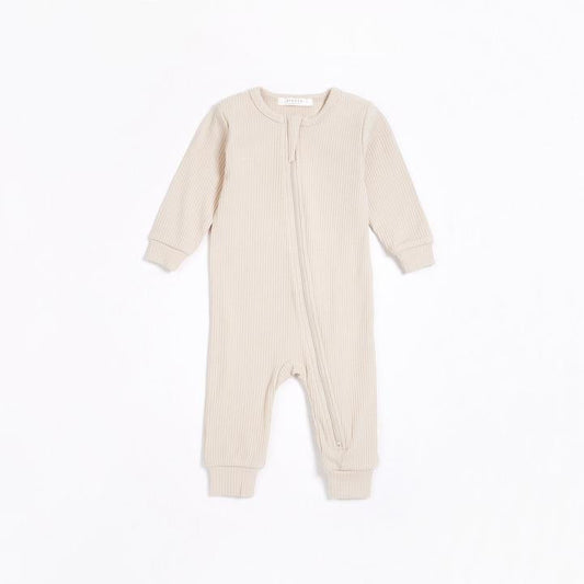 Cream Modal Rib Romper