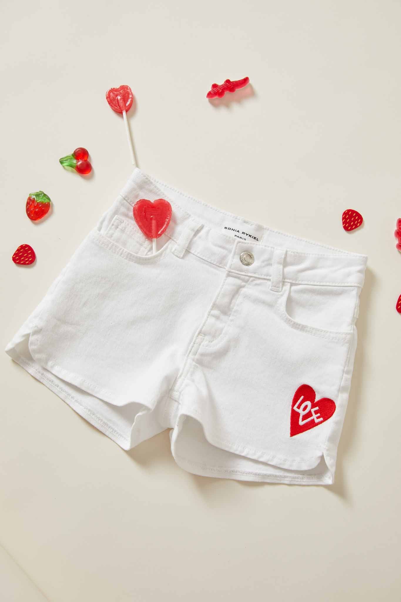 White Denim Mandy Shorts