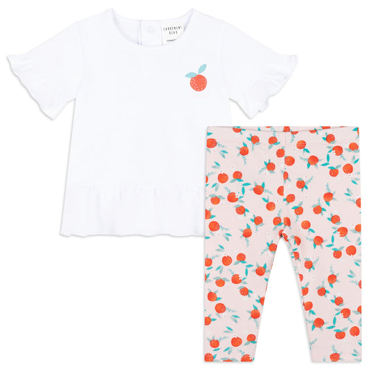 Oranges T-Shirt and Leggings Set Organic Cotton