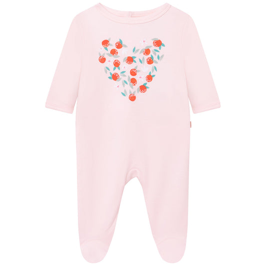 Romper with Oranges Heart Organic Cotton