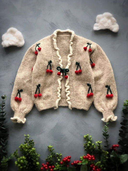 Cherry Cardigan Beige