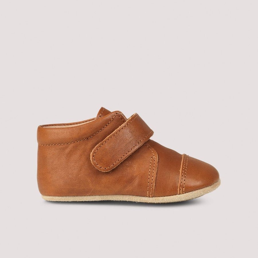 Baby Shoes with Velcro Cognac