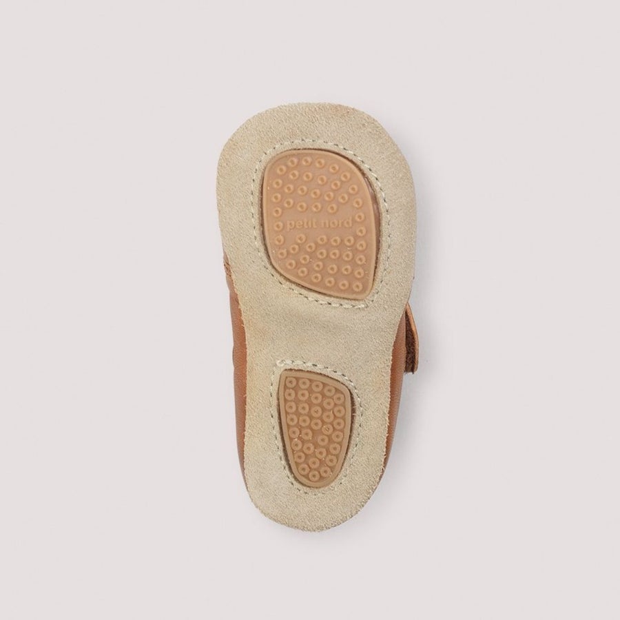 Baby Shoes with Velcro Cognac